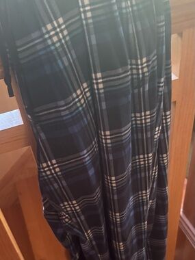 Nautica Blue and White Plaid Mens Pajama Bottoms